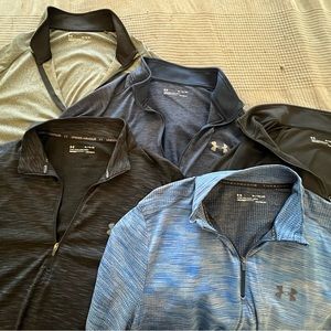 Lot of 5 XL Quarter Zip Under Armour Pullovers